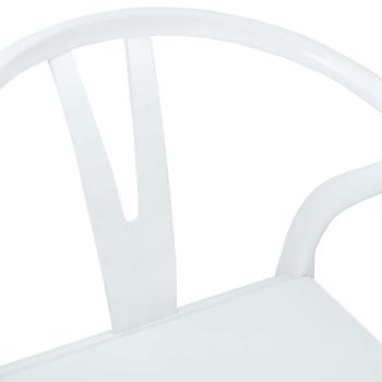 Esszimmerstuhl 2 pcs Weiß und Weiß Massives Gummiholz