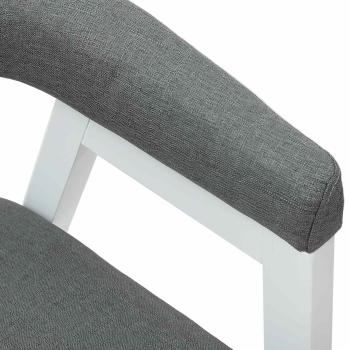 Esszimmerstühle 2 pcs Weiß 54 x 57 x 73 cm Massives Gummiholz