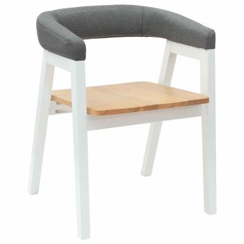 Esszimmerstühle 2 pcs Weiß 54 x 57 x 73 cm Massives Gummiholz