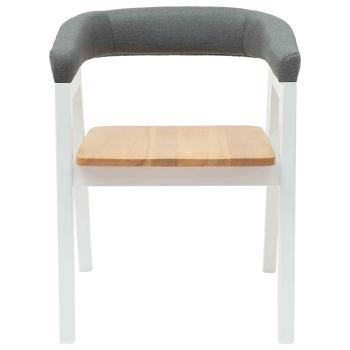 Esszimmerstühle 2 pcs Weiß 54 x 57 x 73 cm Massives Gummiholz