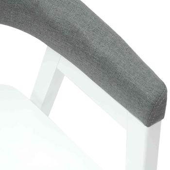 Esszimmerstühle 2 pcs Weiß 54 x 57 x 73 cm Massives Gummiholz