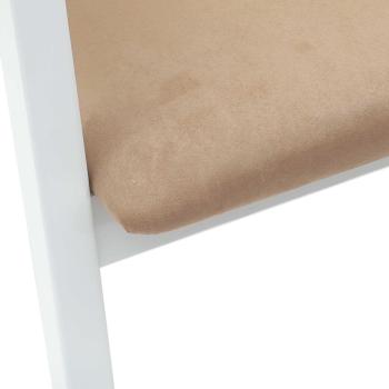 Esszimmerstühle 2 pcs Weiß 54 x 57 x 73 cm Massives Gummiholz