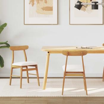 ARDEBO.de - Esszimmerstuhl 2 pcs Natürlich und hell Massives Gummiholz