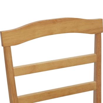 Esszimmerstuhl 2 pcs Natürlich und hell Massives Gummiholz