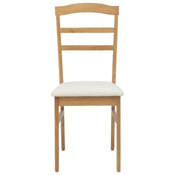 Esszimmerstuhl 2 pcs Natürlich und hell Massives Gummiholz