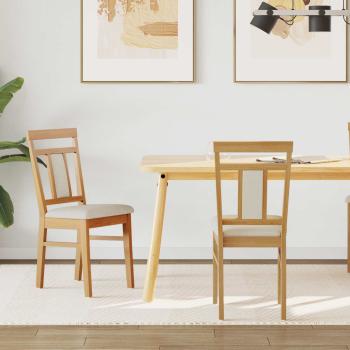 ARDEBO.de - Esszimmerstuhl 2 pcs Natürlich und hell Massives Gummiholz