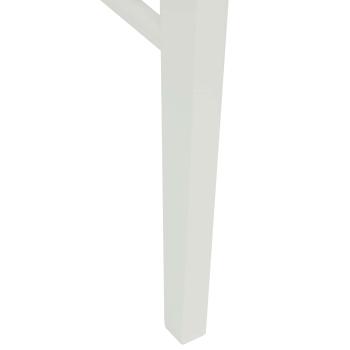 Esszimmerstuhl 2 pcs Weiß und Natur Massives Gummiholz