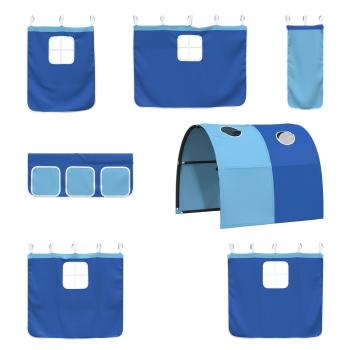 Weiß und Blau 107 x 201 cm