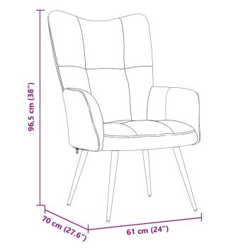 Relaxstuhl Dunkelgrau 70 x 61 x 96,5 cm Samt