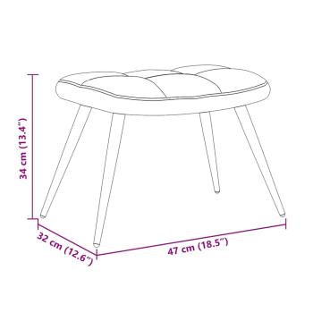 Relaxsessel mit Fußstütze 2 pcs Hellgrau Samt