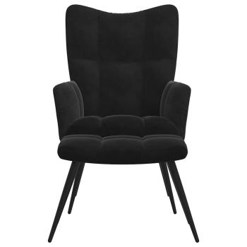 Relaxsessel mit Fußstütze 2 pcs Schwarz Samt