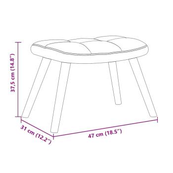 Schaukelstuhl mit Fußhocker 2 pcs Dunkelgrau Samt