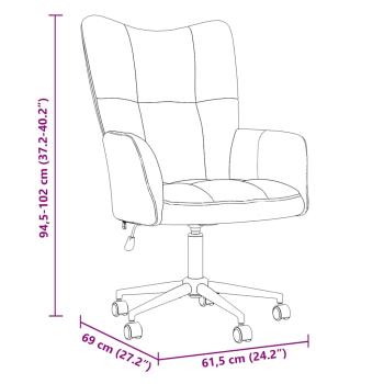 Relaxstuhl mit Rädern Hellgrau 62 x 68,5 x 105 cm Samt