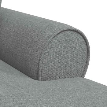 Chaise Lounge mit Rock Hellgrau 91 x 157 x 91 cm Stoff