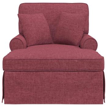 Chaise Lounge mit Rock Weinrot 91 x 157 x 91 cm Stoff