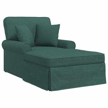 Chaise Lounge mit Rock Dunkelgrün 91 x 157 x 91 cm Stoff