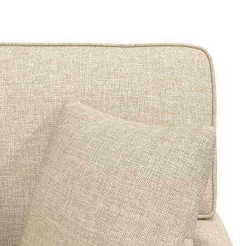 Chaise Lounge mit Rock mit Kissen Creme 91 x 157 x 91 cm Stoff