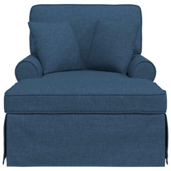 Chaise Lounge mit Rock mit Kissen Blau 91 x 157 x 91 cm Stoff