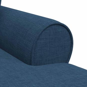 Chaise Lounge mit Rock mit Kissen Blau 91 x 157 x 91 cm Stoff