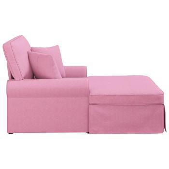 Chaise Lounge mit Rock mit Kissen Rosa 91 x 157 x 91 cm Stoff