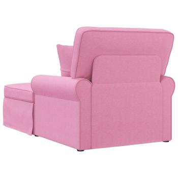 Chaise Lounge mit Rock mit Kissen Rosa 91 x 157 x 91 cm Stoff