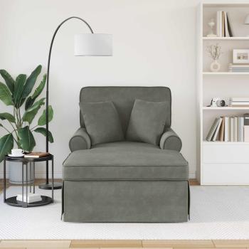 Chaise Lounge mit Rock Hellgrau 91 x 157 x 91 cm Rippenstoff