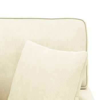 Chaise Lounge mit Rock Creme 91 x 157 x 91 cm Rippenstoff