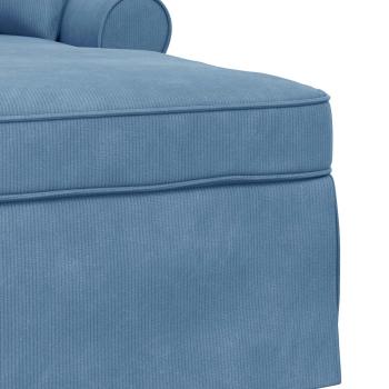 Chaise Lounge mit Rock Blau 91 x 157 x 91 cm Rippenstoff