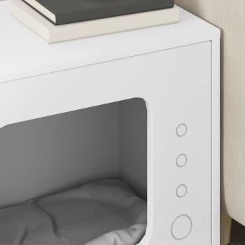 Katzenhaus Weiß 51 x 30 x 42 cm Holzwerkstoff