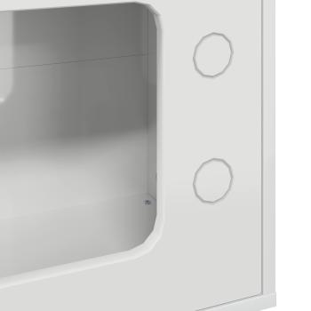 Katzenhaus Glänzend Weiß 51 x 30 x 52 cm Holzwerkstoff