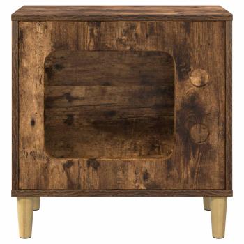 Katzenhaus Geräucherte Eiche 51 x 30 x 52 cm Holzwerkstoff