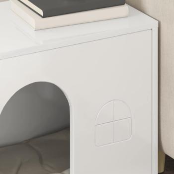 Katzenhaus Glänzend Weiß 51 x 30 x 52 cm Holzwerkstoff