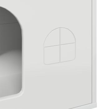 Katzenhaus Glänzend Weiß 51 x 30 x 52 cm Holzwerkstoff