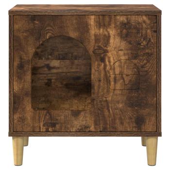 Katzenhaus Geräucherte Eiche 51 x 30 x 52 cm Holzwerkstoff
