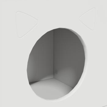 Katzenhaus Weiß 72 x 42,5 x 70 cm Holzwerkstoff