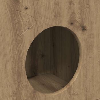 Katzenhaus Kunsthandwerk Eiche 72 x 42,5 x 70 cm Holzwerkstoff