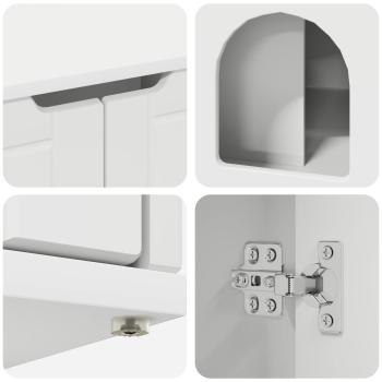 Katzenhaus Weiß 85 x 55 x 50 cm Holzwerkstoff