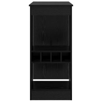 Bartisch mit Regal Schwarz Eichen-Optik 90 x 47,5 x 103,5 cm