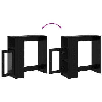 Bartisch Schwarz Eichen-Optik 101 x 40 x 103,5 cm Holzwerkstoff