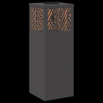 Solar LED Weg Licht 2 pcs Schwarz Kalt gewalzter Stahl