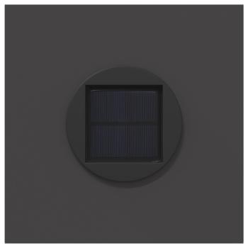 Solar LED Weg Licht 2 pcs Schwarz Kalt gewalzter Stahl