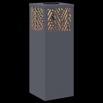 Solar LED Weg Licht 2 pcs Anthrazit Kalt gewalzter Stahl