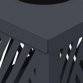 Solar LED Weg Licht 2 pcs Anthrazit Kalt gewalzter Stahl