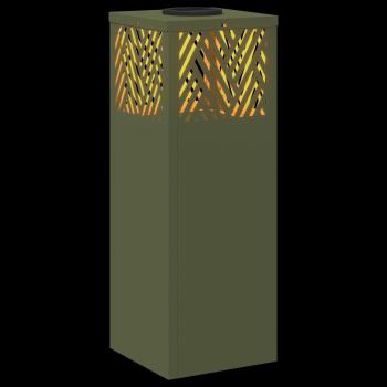 Solar LED Weg Licht 2 pcs Olive Grün Kalt gewalzter Stahl