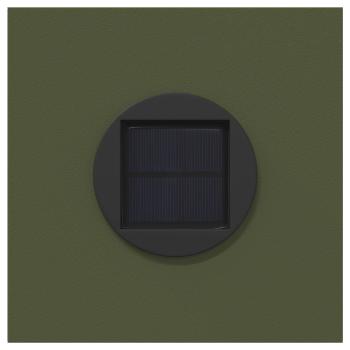 Solar LED Weg Licht 2 pcs Olive Grün Kalt gewalzter Stahl