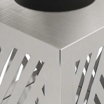 Solar LED Weg Licht Fischgrätenmuster 2 pcs Edelstahl Edelstahl