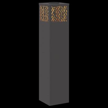 Solar LED Weg Licht 2 pcs Schwarz Kalt gewalzter Stahl