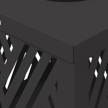 Solar LED Weg Licht 2 pcs Schwarz Kalt gewalzter Stahl