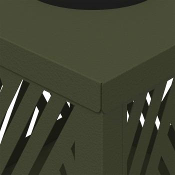 Solar LED Weg Licht 2 pcs Olive Grün Kalt gewalzter Stahl