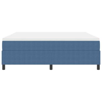 Boxspringbett Blau und Weiß 180 x 200 cm Cordstoff